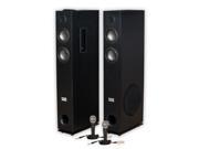 Acoustic Audio TSi400 Bluetooth Powered Floorstanding Tower Multimedia Speakers with Mics TSi400M2