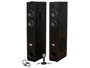 Acoustic Audio TSi300 Bluetooth Powered Floorstanding Tower Multimedia Speakers with Optical Input and Mic TSi300DM1