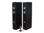 Acoustic Audio TSi400 Bluetooth Powered Floorstanding Tower Multimedia Speakers with Mic TSi400M1