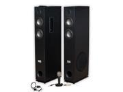 Acoustic Audio TSi400 Bluetooth Powered Floorstanding Tower Multimedia Speakers with Optical Input and Mic TSi400DM1