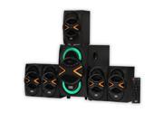 Acoustic Audio AA5210 Home Theater 5.1 Speaker System with Bluetooth LED Lights and FM Tuner