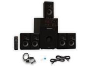 Theater Solutions TS514 Home 5.1 Speaker System with USB Bluetooth Optical Input and 2 Extension Cables