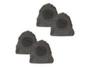 Theater Solutions 4R4L Outdoor Lava Rock 4 Speaker Set for Deck Pool Spa Patio Garden