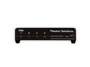 Theater Solutions TS4 Four Zone Speaker Selector Box with Ohm Protection 4 Pair Speaker Switcher