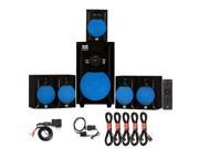 Blue Octave B51 Home Theater 5.1 Speaker System with Bluetooth Optical Input and 5 Extension Cables