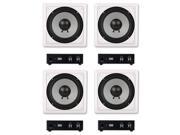 Acoustic Audio CS IW10SUB In Wall 10 Passive Subwoofers and Amps for Home Theater 4 Sub Set