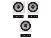 Acoustic Audio CS IW10SUB In Wall 10 Passive Subwoofers and Amps for Home Theater 3 Sub Set