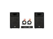 Acoustic Audio BR10 DJ Speaker Set 10 Passive Speakers Amplifier and Cables for PA Karaoke Band