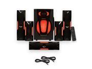 Theater Solutions TS523 Deluxe 5.1 Speaker System with LED Lights and 2 Extension Cables