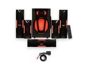 Theater Solutions TS523 Deluxe 5.1 Home Speaker System with LED Lights and Bluetooth