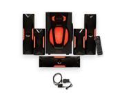 Theater Solutions TS523 Deluxe 5.1 Home Speaker System with LED Lights and Optical Input
