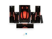 Theater Solutions TS523 Deluxe 5.1 Home Speaker System with LED Lights and USB Bluetooth