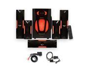 Theater Solutions TS523 Deluxe 5.1 Speaker System with LED Lights Bluetooth and Optical Input