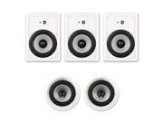 Acoustic Audio CHT 825 1500 Watt In Wall In Ceiling 8 Home Theater 5.1 Speaker System