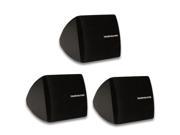 Theater Solutions TS30B Mountable Indoor Speakers Black Bookshelf 3 Piece Pack TS30B 3S