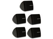 Theater Solutions TS30B Mountable Indoor Speakers Black Bookshelf 5 Piece Pack TS30B 5S