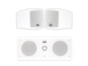 Acoustic Audio AA321W and AA35CW Indoor Speakers Home Theater 3 Speaker Set