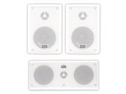Acoustic Audio AA351W and AA35CW Indoor Speakers Home Theater 3 Speaker Set