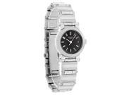 Movado Vizio Mini Ladies Black Dial Stainless Steel Swiss Quartz Watch 1603557