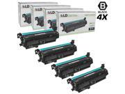 LD © Remanufactured Replacements for Hewlett Packard CE400X (HP 507X) Set of 4 High Yield Black Laser Toner Cartridges for use in the HP LaserJet Enterprise and LD © Remanufactured Replacements for Hewlett Packard CE400X (HP 507X) Set of 4 High Yield Black Laser Toner Cartridges for use in the HP LaserJet Enterprise and