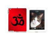 Om Aum Yoga Red - Snap On Hard Protective Case for Apple iPad 2 3 4 - White Om Aum Yoga Red - Snap On Hard Protective Case for Apple iPad 2 3 4 - White
