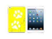 Paw Prints Distressed Yellow Snap On Hard Protective Case for Apple iPad Mini - White Paw Prints Distressed Yellow Snap On Hard Protective Case for Apple iPad Mini - White