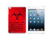 Hardest Part About A Zombie Apocalypse Red Distressed Snap On Hard Protective Case for Apple iPad Mini - White Hardest Part About A Zombie Apocalypse Red Distressed Snap On Hard Protective Case for Apple iPad Mini - White