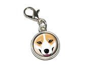 Pembroke Welsh Corgi Face - Dog Pet Antiqued Bracelet Pendant Zipper Pull Charm With Lobster Clasp