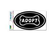 Adopt Dog Bone Pet - Euro Oval Mag-neato'sâ„¢ Automotive Car Refrigerator Locker Vinyl Magnet
