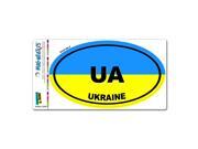 Ukraine Country Flag - UA Euro Oval Flag MAG-NEATO'Sâ„¢ Automotive Car Refrigerator Locker Vinyl Magnet