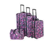 Concord Designer 4 Pc Upright Luggage Set - Pink
