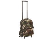 Rockland 17-inch Rolling Carry-On Backpack - Camo