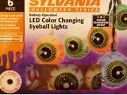 UPC 617529424639 product image for Sylvania 6 LED Color Changing Eyeball Lights Halloween String Light Set | upcitemdb.com