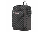 Jansport Trans Black & Gray Stripe MegaHertz Backpack Sport School Travel Pack