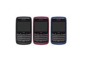 OEM BlackBerry 9700 9780 Silicone Skin Black Red Blue 3 Pack