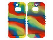Cell Armor Rocker Series Skin Protector Case for HTC One M8 Rainbow