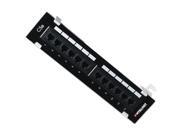 Cat5e Wall mount Patch Panel Black