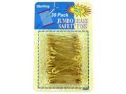 30 Pack 2 Brass Safety Pins Case Pack 24
