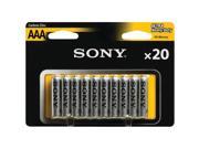 SONY R03NUB20A Heavy Duty Carbon Zinc AAA Batteries 20 pk