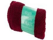 Cozy Textured Coral Fleece Throw Blanket
