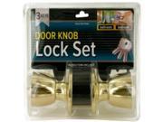 Brass Finish Locking Door Knob set with 2 Keys