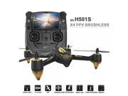Hubsan H501S X4 BRUSHELESS FPV Quadcopter 1080p Camera GPS Automatic Return Altitude Hold Headless Mode Drone (black)