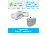 1 Bissell Vacuum Cleaner Water Calcium Filter 2 Mop Pads; Fits The Bissell Vacuum Steam Mop 218 5600; Part 2185600 218 5600 203 2158 2032158 3255 3252