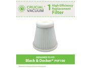 1 Black Decker PVF100 Filter Fits Black Decker Pivot Vac Model PHV100; Compare to Black Decker Vacuum Cleaner Part PVF100 PVF 100 5147239 00 51472390
