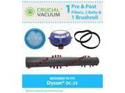 Dyson DC25 DC 25 Kit Includes 1 Pre 1 Post Filter 2 Belts 1 Roller; Compare To Dyson Part 916188 05 914790 01 917391 01 914123 01 14006 01 01 914006 01