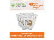48 Pack Electrolux Harmony Oxygen Style OX Cloth Allergen Vacuum Bags Fits Models 6500A 6991 6992 6994 6996 6997 6998 6999; Compare To Part 61230 612