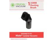 Miele Dusting Brush Tool Fit Miele Canister Vacuums 35mm Fitting; Designed Engineered By Crucial Vacuum