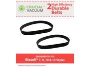 Bissell Style 7 9 10 12 Vacuum Cleaner Belts Style 7 9 10 12 Pack of 2; Replaces Part 32074; Designed Engineered By Crucial Vacuum