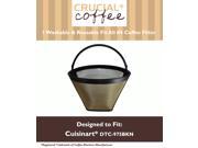 Washable Reusable Coffee Filter 4 Cone Fits Cuisinart DTC 975BKN Thermal 12 Cup Programmable Coffeemaker; Designed Engineered by Crucial Coffee