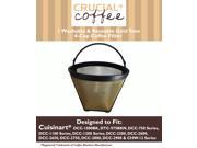 Cuisinart GTF 4 GTF4 Gold Tone Washable Reusable Coffee Filter for Cuisinart 4 Cup Coffeemakers; Designed Engineered by Crucial Coffee
